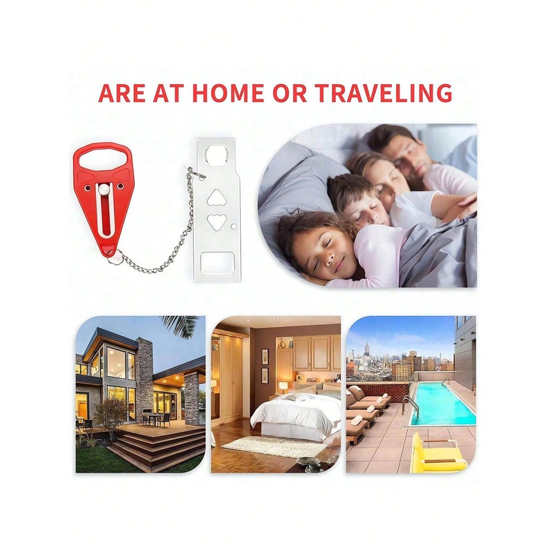 Portable Travel Door Lock Extra Security Privacy Lock For Hotels Apartments Home 1
