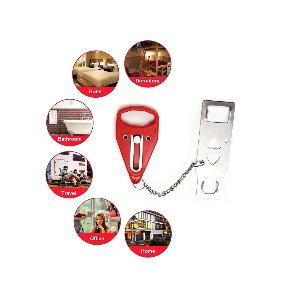 Portable Travel Door Lock Extra Security Privacy Lock For Hotels Apartments Home 2