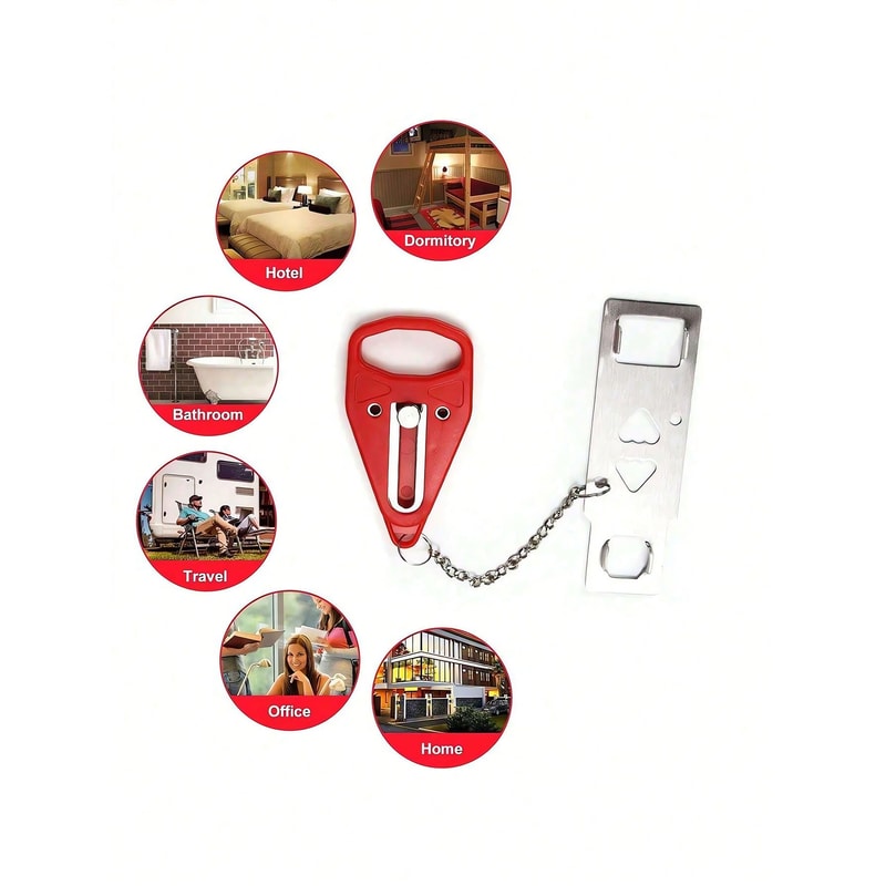Portable Travel Door Lock Extra Security Privacy Lock For Hotels Apartments Home 2