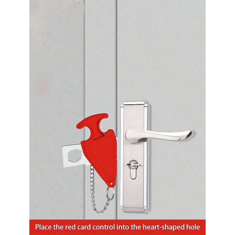 Portable Travel Door Lock Extra Security Privacy Lock For Hotels Apartments Home 4