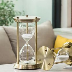 European Retro Metal Hourglass Timer for Living Room
