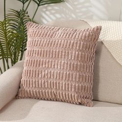 Corduroy Cushion Cover: White Green Solid | Modern Home Decor
