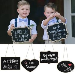 Rustic Wooden Blackboard Mr Mrs Bridal Shower Photobooth Birthday Party DIY Home Decor Sign Message Board