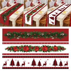 Christmas Table Runner Home Decoration 2023 Tablecloth Xmas Ornament Navidad Natal Noel New Year Gift 2024