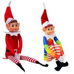 Red Christmas Elf Doll Ornaments - Decorations for Boys & Girls, Toys, Gifts, Table & Tree DEcor