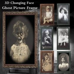 3D Changing Face Ghost Picture Frame: Halloween Decoration, Horror Craft Supplies, Haunted House Party Decor & Props