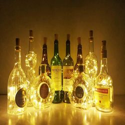 Led Wine Bottle Lights With Cork - Fairy Mini String Lights For Party, Wedding Decoration - 0.75m & 2m Lengths