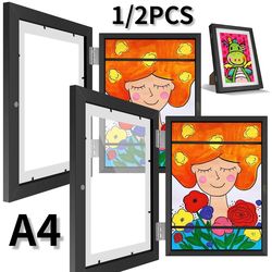 Children Art Frames: Magnetic Front Open, Changeable Kids Frametory for Poster, Photo, Painting Display - Home Decor