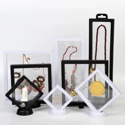 3D Floating Picture Frame Shadow Box: Jewelry Display Stand for Rings, Pendants - Protect Jewellery Stones, Presentation