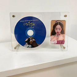 Acrylic Picture Frame CD Display & Kpop Idol Photo Holder - Desktop Decor Stand for Albums and Posters