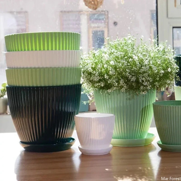 500oPlastic-Flower-Pot-Succulent-Potted-Round-Plants-Pot-Vertical-Striped-Planters-with-Tray-Indoor-Home-Office.jpg