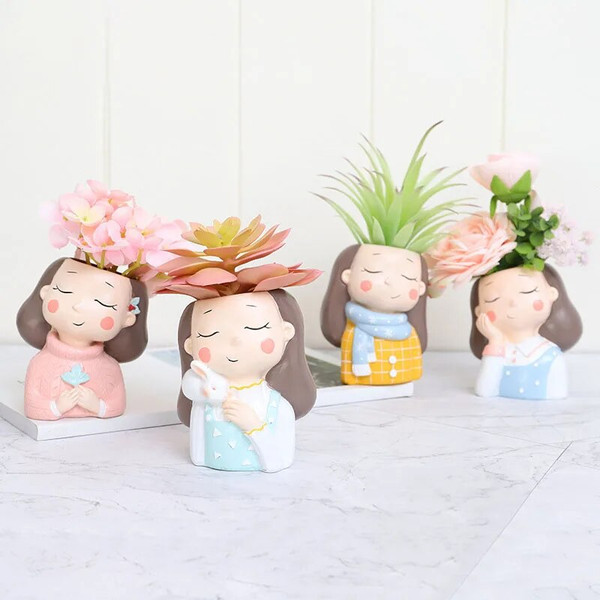 RYKoSucculents-Planters-Flower-Pots-Cactus-Plant-Pot-Lovely-Girl-Head-Bonsai-Planter-Pots-Ornaments-with-Drainage.jpg