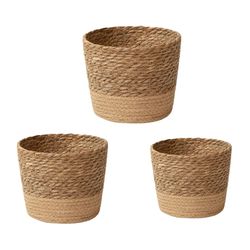 Woven Indoor Plant Pots: 67JB Straw Plant Baskets for Stylish Planter Flower Pots