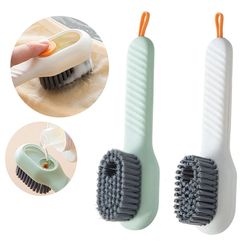 Soft Bristled Cleaning Brush with Long Handle - Ideal for Shoes, Clothes, and Household Cleaning
