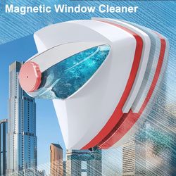 Double-Sided Magnetic Window Cleaner with Automatic Water Discharge: Household Glass Cleaning Tool