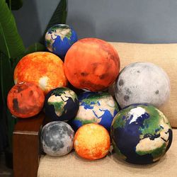 17cm/27cm Simulation Earth Moon Sun Martian Sphere Plush Toy Pillow Star Doll - Perfect Room Decor & Birthday Gift for K
