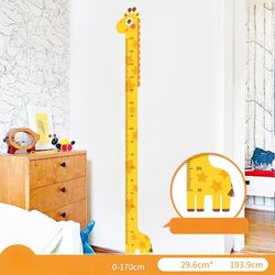 170cm Animal Height Chart Wall Sticker for Kids Room Nursery Decor