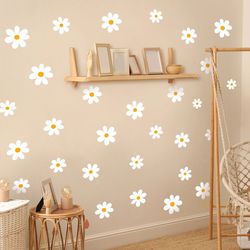 Floral Daisy Wall Stickers: Decor for Bedrooms, Living Rooms, Nurseries & Kids Rooms