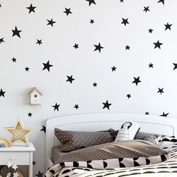 Cartoon Starry Wall Stickers: 40pcs Vinyl Wall Decals for Kids' Rooms and Nurseries