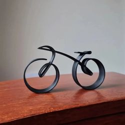 Acrylic Minimal Bicycle Sculpture: Stylish Office & Table Decor Gift