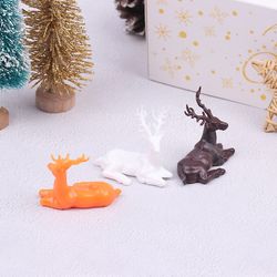 nordic christmas reindeer statue: handcrafted elk deer figurine for home decor