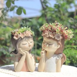 Fairy Planter: Cute Girl Flower Pot for Succulents & Air Plants