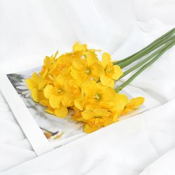 artificial narcissus bouquet: home, garden & party decoration