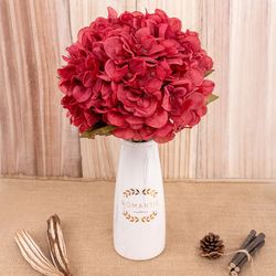 Hydrangea Branch Artificial Flowers: High-Quality Silk & Plastic Decor for Home