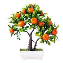 Orange Tree Bonsai: Artificial Office & Home Decor