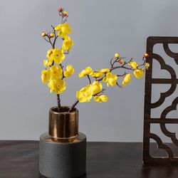 spring plum blossom peach branch silk flowers for home wedding decoration