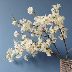 Cherry Blossom Branch Decor: Artificial Flowers for Home