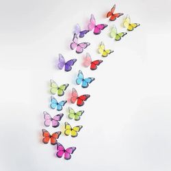 crystal butterfly 3d wall sticker set - beautiful home decor
