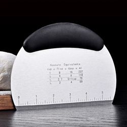 stainless steel dough scraper: pastry, cake, bread, pizza cutter