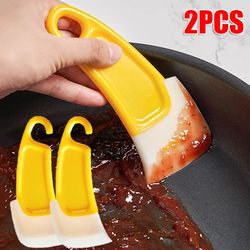 silicone soft scraper for kitchen cleaning: pot & pan dish brush