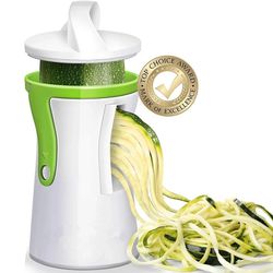 LMETJMA Heavy Duty Spiralizer Vegetable Slicer - Zucchini Pasta Noodle Spaghetti Maker