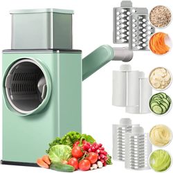 Multifunctional Vegetable Slicer Cutter Chopper & Grater - Rotary Handle, Gentle on Hands - Kitchen Tool for Vegetables