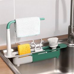 kitchen cabinet storage organizer: sponge holder, sink accessories, shelves - novel home kitchenware