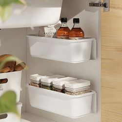 Kitchen Under Sink Organizer: Wall-Mounted Storage Box for Spices, Condiments - Pantry Cabinet, Closet Organizers