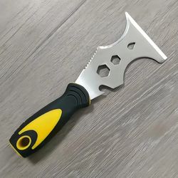 LiTuiLi 15 in 1 Multi-Use Putty Knife: Stainless Steel Paint Scraper & Construction Tool for Wallpaper, Can Opener - Hom