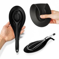 Silicone Spoon Rest: Heat Resistant Placemat, Coaster Tray, Pot Holder - Kitchen