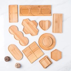 Wooden Soap Dispenser Tray: Bamboo Holder for Home Decor, Garden Supplies, Photography Props, Coaster