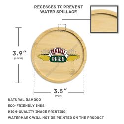 Putuo Decor Round Bamboo Coasters: Classic, Natural, Anti-Fade Wood Tray - Gardening Supply & Home Decor