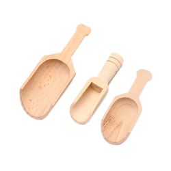 Wooden Handle Mini Salt Shovel Scoop Teaspoon Coffee Scoops - Kitchen Utensils