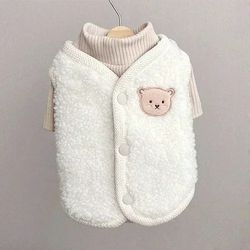 winter warm pet vest: ins plush puppy sweater