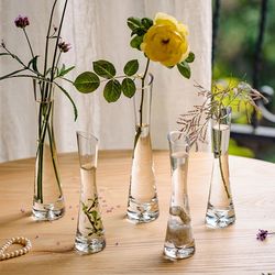 Small Glass Flower Vase Hydroponics Plant Terrarium Home DEcor Wedding Decoration