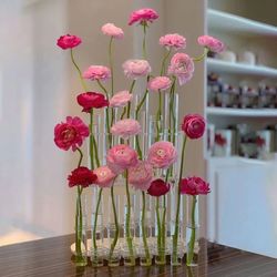 Test Tube Vases Glass Ornaments Fresh Flowers Hydroponic Planters Combination Flower Vase Decor