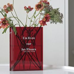 Transparent Acrylic Book Vase for Flowers - INS Table Home DEcor Hydroponic Desktop Arrangement