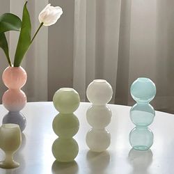 Bubble Glass Flower Vase: Crystal Ball Bottle, Colorful Art Hydroponics Desktop Ornaments - Creative Home Decor