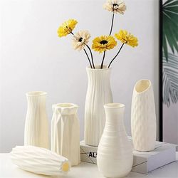 Modern Flower Vase: Plastic Bouquet Pot for Nordic Home Decoration - Living Room, Dinner Table Flower Arrangement