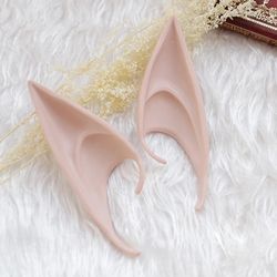 Mysterious Angel Elf Ears Latex for Fairy Cosplay Halloween Costume - Adult Kids Photo Props Toys
